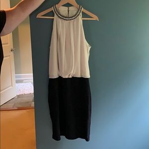 Cream and Black fashionable dress